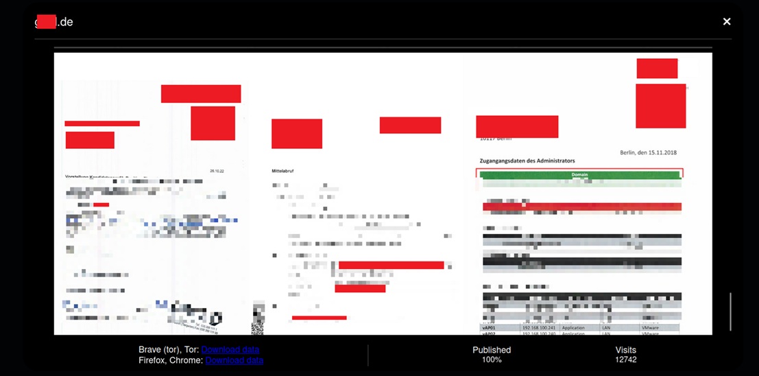 Leaked correnspondence on the dark web